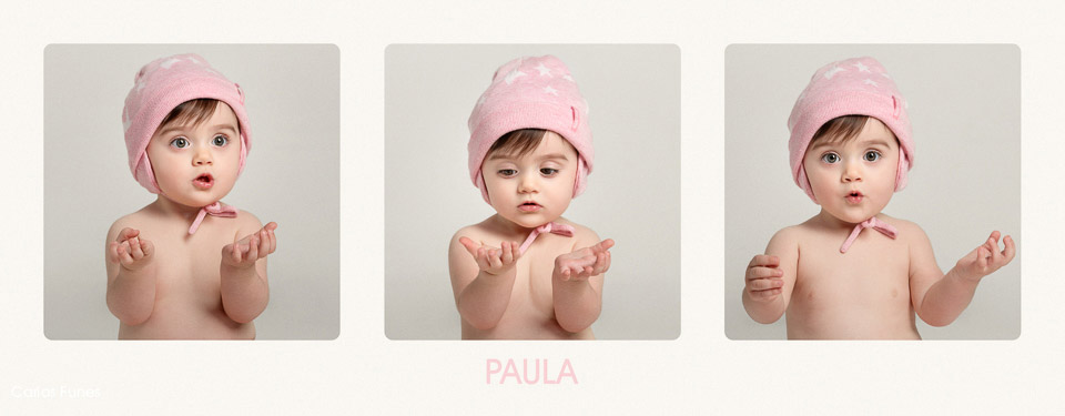 Álbum infantil fotográfico de Paula. Fotógrafo de niños Granada. Carlos Funes