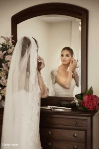 Pilar nos muestra su precioso vestido de novia
